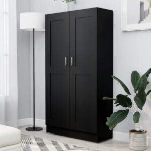 vidaXL Boekenkast 82,5x30,5x150 cm bewerkt hout zwart