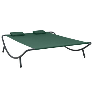 vidaXL Loungebed stof groen