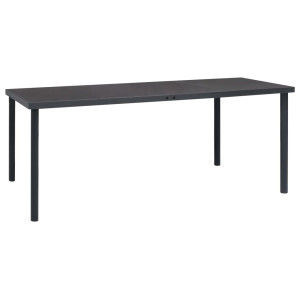 vidaXL Tuintafel 190x90x74 cm staal antracietkleurig