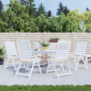 vidaXL Tuinstoelkussens 6 st 40x40x4 cm oxford stof crèmekleurig