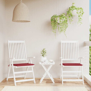 vidaXL Tuinstoelkussens 2 st 40x40x4 cm oxford stof wijnrood