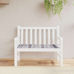 vidaXL Tuinbankkussen 100x50x3 cm oxford stof ruitpatroon grijs