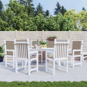 vidaXL Tuinstoelkussens 6 st 100x50x3 cm oxford stof taupe