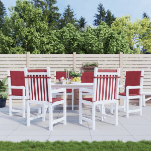 vidaXL Tuinstoelkussens 6 st 100x50x3 cm oxford stof wijnrood