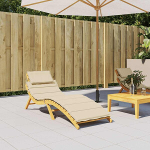 vidaXL Ligbedkussen 186x58x4 cm oxford stof beige