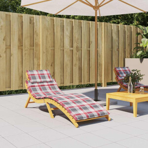 vidaXL Ligbedkussen 186x58x4 cm oxford stof ruitpatroon rood