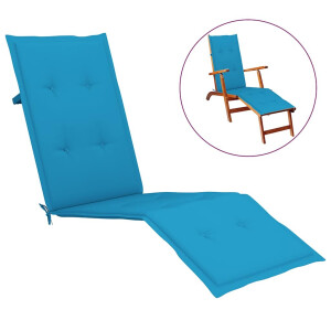 vidaXL Terrasstoelkussen (75+105)x50x4 cm blauw