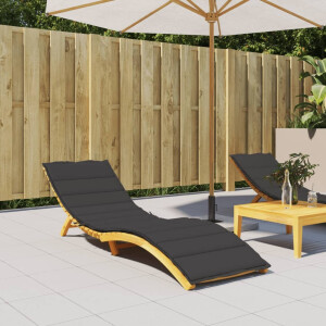 vidaXL Ligbedkussen 200x50x3 cm oxford stof zwart