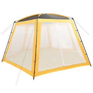 vidaXL Zwembadtent 590x520x250 cm stof geel