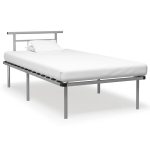 vidaXL Bedframe metaal grijs 100x200 cm