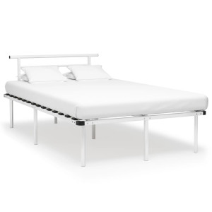 vidaXL Bedframe metaal wit 120x200 cm