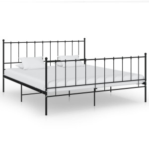 vidaXL Bedframe metaal zwart 140x200 cm