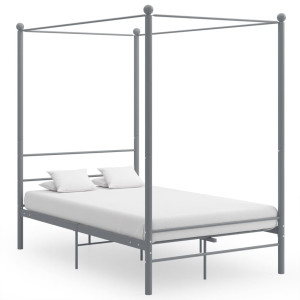 vidaXL Hemelbedframe metaal grijs 120x200 cm