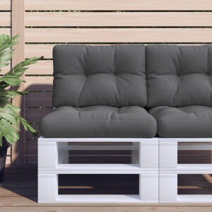 vidaXL Palletkussen 60x40x12 cm stof antracietkleurig