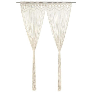 vidaXL Gordijn macramé 140x240 cm katoen