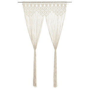 vidaXL Gordijn macramé 140x240 cm katoen