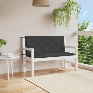 vidaXL Tuinbankkussen 120x(50+50)x7 cm oxford stof zwart