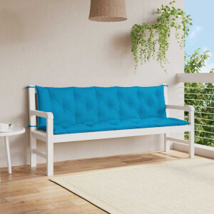 vidaXL Tuinbankkussen 180x(50+50)x7 cm oxford stof lichtblauw
