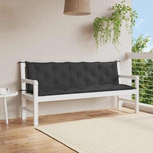 vidaXL Tuinbankkussen 180x(50+50)x7 cm oxford stof zwart