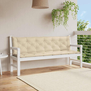 vidaXL Tuinbankkussen 200x(50+50)x7 cm oxford stof beige