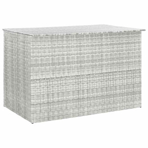 vidaXL Tuinbox 150x100x100 cm poly rattan lichtgrijs