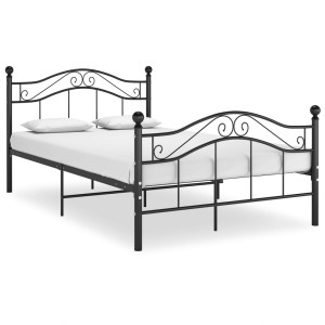 vidaXL Bedframe metaal zwart 120x200 cm