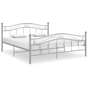 vidaXL Bedframe metaal grijs 200x200 cm