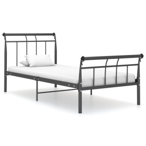 vidaXL Bedframe metaal zwart 90x200 cm