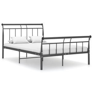 vidaXL Bedframe metaal zwart 120x200 cm