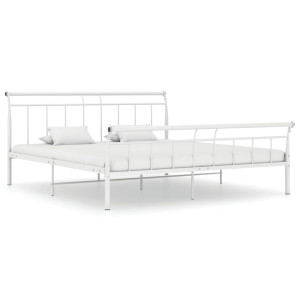 vidaXL Bedframe metaal wit 200x200 cm