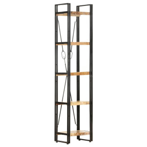 vidaXL Boekenkast met 5 schappen 40x30x180 cm massief mangohout