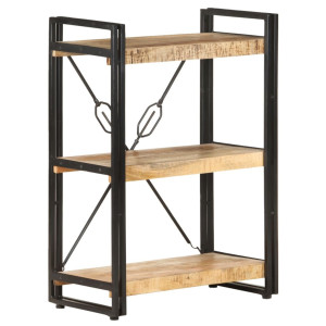 vidaXL Boekenkast met 3 schappen 60x30x80 cm massief mangohout