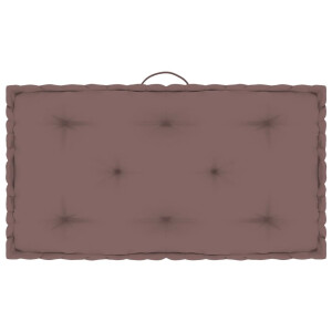 vidaXL Palletvloerkussen 73x40x7 cm katoen taupe