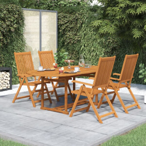 vidaXL 5-delige Tuinset massief acaciahout 150-200 cm