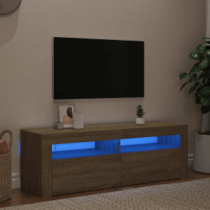 vidaXL Tv-meubel met LED-verlichting 120x35x40 cm sonoma eikenkleurig