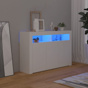 vidaXL Dressoir met LED-verlichting 115,5x30x75 cm wit