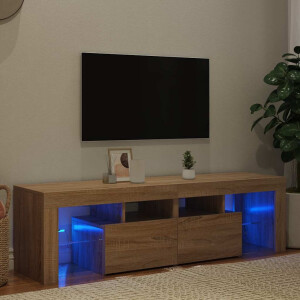vidaXL Tv-meubel LED-verlichting 140x36,5x40 cm sonoma eikenkleurig