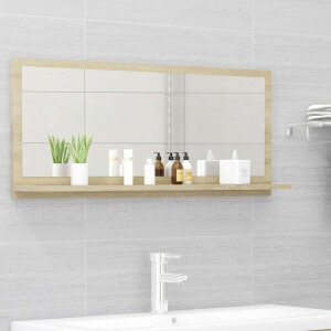 vidaXL Badkamerspiegel 90x10,5x37 cm spaanplaat sonoma eikenkleurig