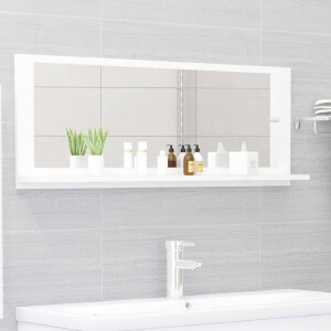 vidaXL Badkamerspiegel 100x10,5x37 cm spaanplaat wit