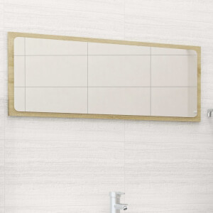 vidaXL Badkamerspiegel 90x1,5x37 cm spaanplaat sonoma eikenkleurig
