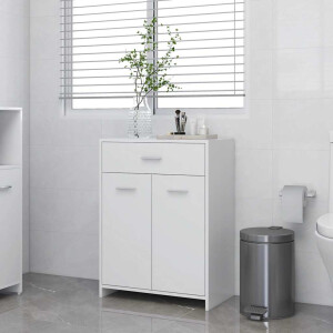 vidaXL Badkamerkast 60x33x80 cm bewerkt hout wit