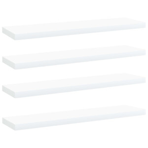 vidaXL Wandschappen 4 st 40x10x1,5 cm bewerkt hout wit