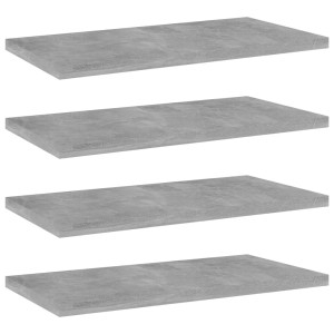 vidaXL Wandschappen 4 st 40x20x1,5 cm spaanplaat betongrijs