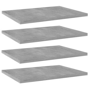 vidaXL Wandschappen 4 st 40x30x1,5 cm bewerkt hout betongrijs
