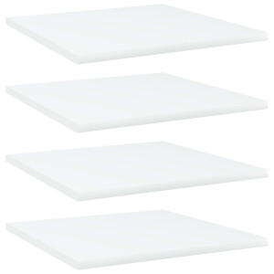 vidaXL Wandschappen 4 st 40x40x1,5 cm bewerkt hout wit