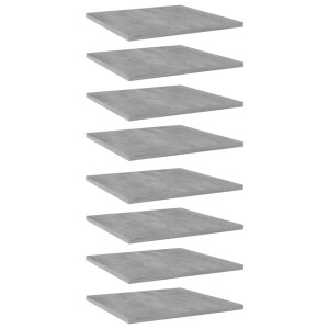 vidaXL Wandschappen 8 st 40x40x1,5 cm bewerkt hout betongrijs