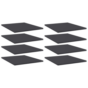 vidaXL Wandschappen 8 st 40x50x1,5 cm bewerkt hout grijs