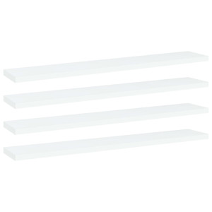 vidaXL Wandschappen 4 st 60x10x1,5 cm bewerkt hout wit