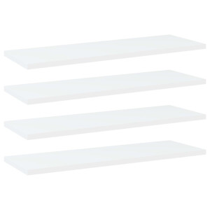 vidaXL Wandschappen 4 st 60x20x1,5 cm bewerkt hout wit