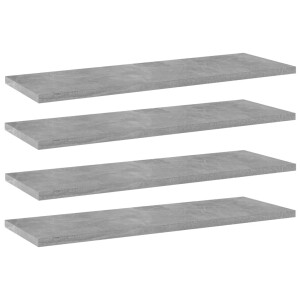 vidaXL Wandschappen 4 st 60x20x1,5 cm spaanplaat betongrijs